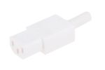 Product image for WHITE REWIREABLE STRAIGHT SKT,10A 240VAC