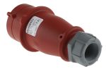Product image for RED 6P+E IP44 STRAIGHT PLUG,16A 400V
