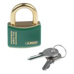 Product image for GREEN KEYED DIFFERENT LOCK OFF PADLOCK