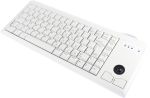 Product image for Cherry Trackball Keyboard Wired PS/2 Compact, QWERTY (UK) Grey