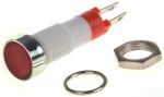 Product image for 8MM RED LED BRIGHT ALUMINIUM,24VDC