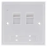 Product image for 2xRJ45 unshielded skt bulkpack faceplate