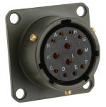 Product image for Sq Flange Receptacle 8+4way Skt Contacts