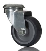 Product image for GREY RUBBER TYRE SWIVEL CASTOR,50MM 30KG