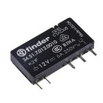 Product image for Finder, 12V dc Coil Non-Latching Relay SPDT, 6A Switching Current PCB Mount Single Pole