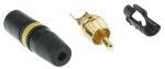 Product image for YELLOW RING RCA/PHONO CABLE PLUG,1A 50V