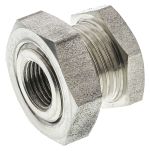 Product image for BULK HEAD S/STEEL ADAPTOR,1/8IN BSPP F-F