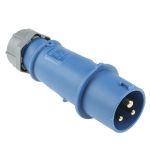 Product image for MENNEKES, AM-TOP IP44 Blue Cable Mount 3P Industrial Power Plug, Rated At 16.0A, 230.0 V