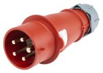 Product image for MENNEKES, AM-TOP IP44 Red Cable Mount 5P Industrial Power Plug, Rated At 32.0A, 400 V