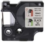 Product image for RHINO 9MM VINYL BLACK ON WHITE