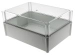 Product image for IP67 box transparent lid,nom.380x280x180