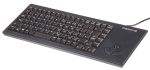 Product image for Cherry Trackball Keyboard Wired USB Compact, QWERTY (UK) Black