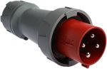 Product image for MENNEKES, PowerTOP Plus IP67 Red Cable Mount 4P Industrial Power Plug, Rated At 125.0A, 400 V