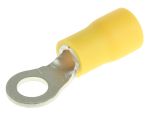 Product image for JST, FV Insulated Ring Terminal, M5 (#10) Stud Size, 2.6mm² to 6.6mm² Wire Size, Yellow