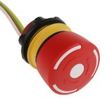 Product image for EAO Panel Mount Emergency Button - Twist to Reset, 22.5mm Cutout Diameter, 2NC, Mushroom Head