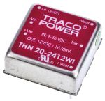 Product image for TRACOPOWER THN 20WI 20W Isolated DC-DC Converter Through Hole, Voltage in 9 → 36 V dc, Voltage out 12V dc