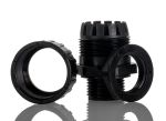 Product image for Adaptaflex M20 Straight Cable Conduit Fitting, Black 20mm nominal size