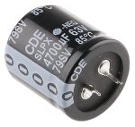 Product image for SLPX 85DEGC SNAP-IN CAP 4,700UF 63V