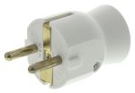 Product image for SCHUKO PLUG 2P+E PVC WHITE