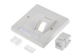 Product image for WALLPLATE KIT CAT 6 UTP 1 PORT 1 GANG