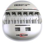 Product image for Ansmann Energy 16 Plus NiCd, NiMH 9V, AA, AAA, C, D Battery Charger with EURO, UKplug