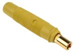 Product image for 4MM CABLE SOCKET,YELLOW,16A,60VDC,CAT I