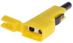 Product image for 4MM SLIDING SLEEVE STACKABLE PLUG,YELLOW