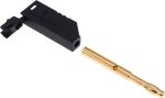 Product image for 4MM STACKABLE GOLD PLATE PLUG,BLACK,24A