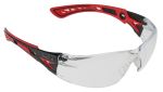 Product image for Bolle RUSH+ Anti-Mist UV Safety Glasses, Clear Polycarbonate Lens, Scratch Resistant, Vented