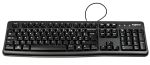 Product image for Logitech Keyboard Wired USB, AZERTY Black