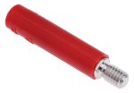 Product image for 4mm screw-in socket,M4 thread,32A,red