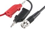 Product image for TEST LEAD, BNC PLUG TO 4MM PLUGS