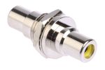 Product image for YELLOW CHASSIS MOUNT RCA PHONO CONNECTOR