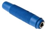 Product image for 4MM CABLE SOCKET, CAT I, 16A, BLUE