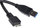 Product image for USB3 SUPERSPEED CABLE, A TO MICROB, 1M