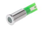 Product image for 8MM FLUSH LONG BEZEL LED, GREEN 12VDC