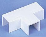 Product image for WHITE PVC FLAT TEE FOR 16X16MM TRUNKING