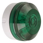 Product image for LED195 35-85V WHITE SHALLOW BASE GREEN