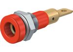 Product image for 4MM PANEL SOCKET, 4.8MM TAB, RED