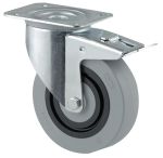 Product image for BRAKED PLATE SANDWICH WHEEL CASTOR 125MM
