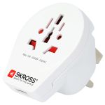 Product image for WORLD TO BRITISH USB TRAVEL ADAPTOR