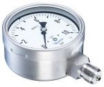 Product image for Bourdon MEX5D30B22 Hydraulic Pressure Gauge Bottom Entry 10bar, Connection Size G 1/2