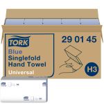 Product image for TORK SINGLEFOLD HAND TOWEL BLUE 200X20