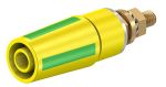 Product image for 4MM SAFETY PANEL SOCKET, GREEN/YELLOW