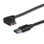 Product image for 1M USB 3.0 A TO MICRO B LEFT ANGLE SLIM