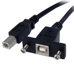 Product image for 3 FT PANEL MOUNT USB CABLE B TO B - F/M