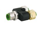 Product image for T COUPLER M12 MALE / M12 FEMALE 0?