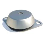 Product image for FIBET Circular M12 Zinc Plated Steel Bell Mount CCF1063812M 660daN Compression Load 106mm dia. Natural Rubber