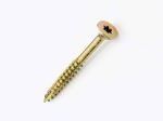 Product image for Countersunk Steel Wood Screw Yellow Passivated, Zinc Plated, NA, 5mm Thread, 3.14in Length, 80mm Length