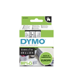 Product image for DYMO D1 BLK ON CLEAR LABELLING TAPE,9MM